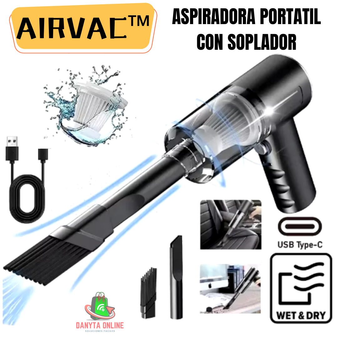 AIRVAC™ - ASPIRADORA PORTATIL CON SOPLADOR